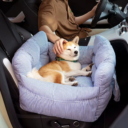 Travel Booster Car Seat – Cozy, Secure, and Stylish for Every Pet Adventure!