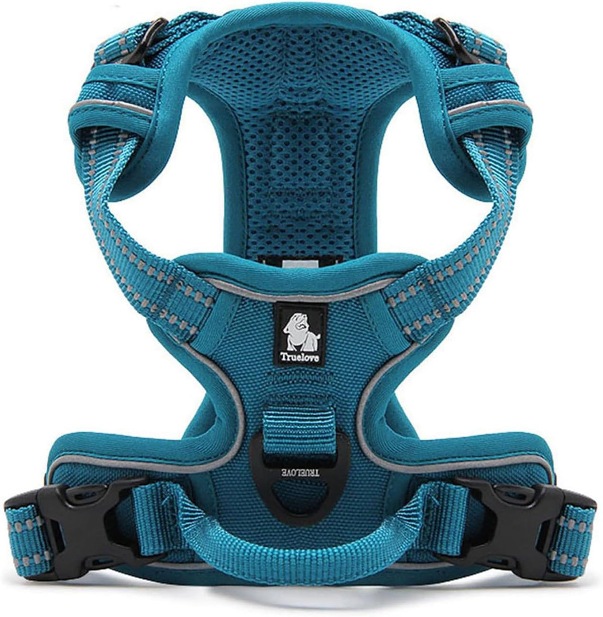 Adjustable No-Pull Dog Harness Reflective Pup Vest Harnesses Comfortable Control Brilliant Colors Tlh5651(Blue,Xs)